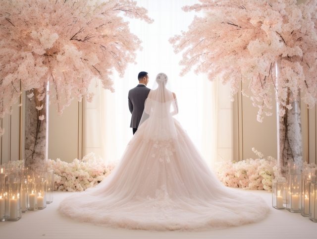 結婚式　新郎新婦　フォトウェディングモモナ